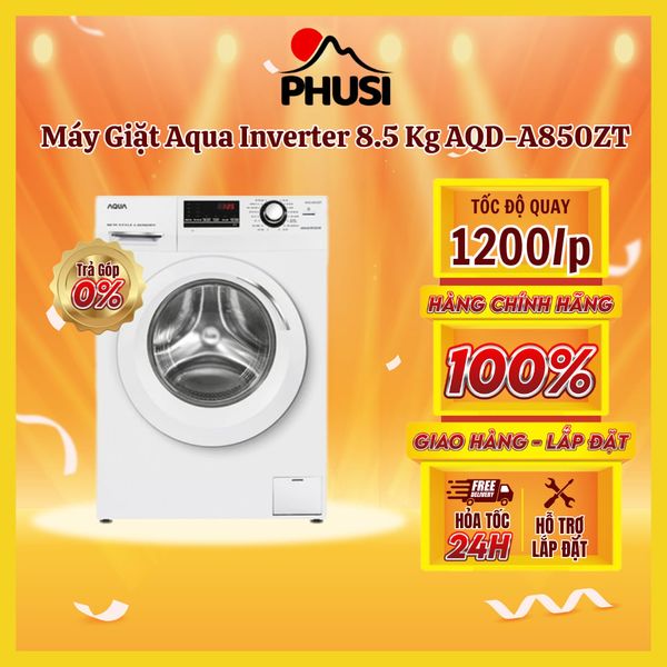 Máy Giặt Lồng Ngang Aqua Inverter 8.5 Kg AQD-A850ZT - [ HỖ TRỢ GIAO TỈNH ]