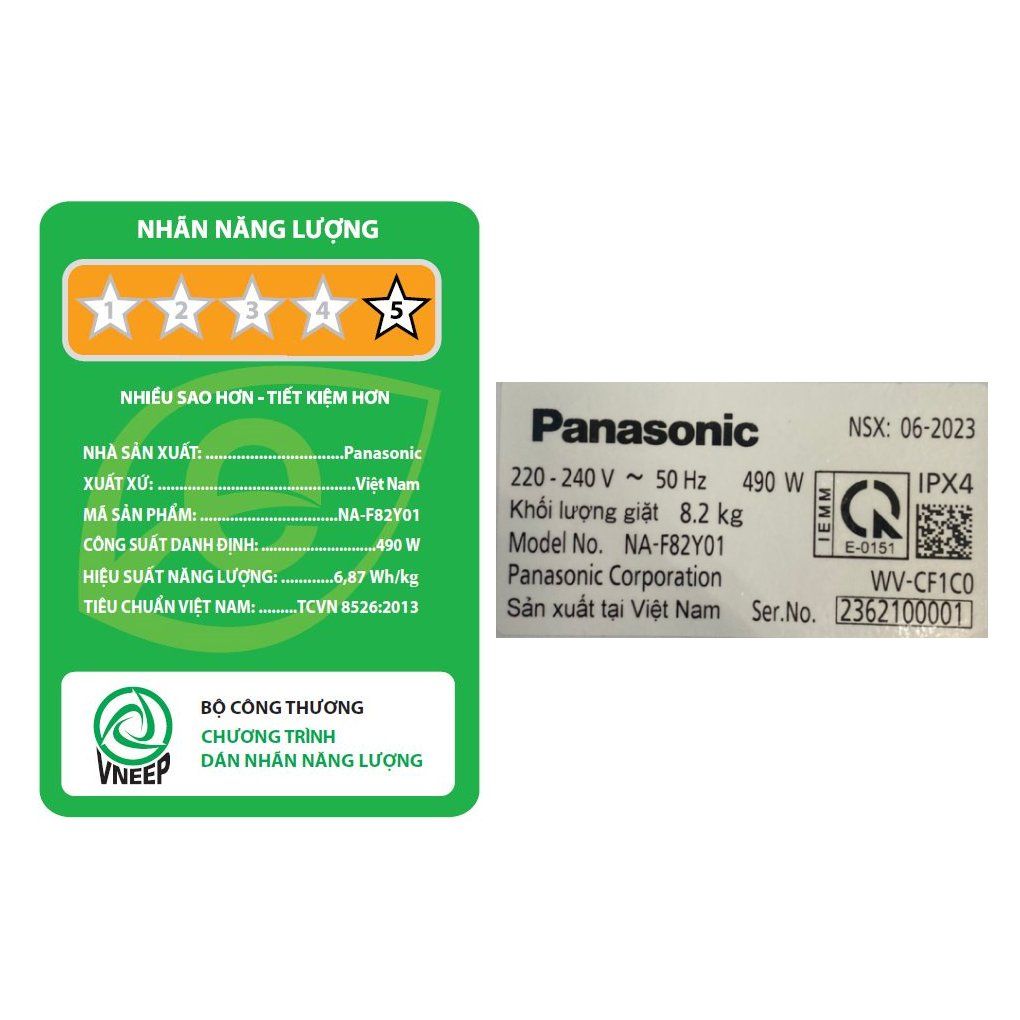 Máy Giặt Lồng Đứng Panasonic 8.2 kg NA-F82Y01DRV