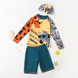  Bơi dài tay ngựa vằn hươu cao cổ (kèm nón bơi) 