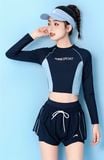 Set bơi QCCC tay dài croptop 