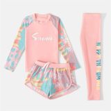  G3 - Set bơi QCCC 3 chi tiết dài tay bé gái 