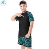  T84 - Set Bơi Bé Trai Tay Ngắn Bé Trai Sport Xanh Malachite 