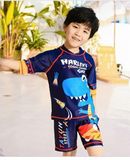  Bơi rời quần khủng long xanh than (kèm nón bơi) 