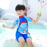  Bơi liền quần moónter xanh bé trai (kèm nón bơi) 