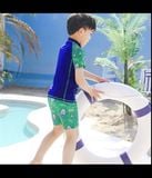  Bơi rời quần khóa kéo robot bé trai (Kèm nón bơi) 