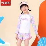  G17 - Set bơi bé gái tay dài quần đùi QCCC Summner 