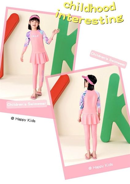 G5 - Set bơi QCCC tay dài váy SMILE