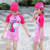  Bơi liền quần kì lân hoa (kèm nón bơi) 