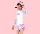  G17 - Set bơi bé gái tay dài quần đùi QCCC Summner 