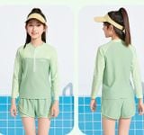  G23 -  Set bơi bé gái tay dài quần đùi 