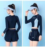  Set bơi QCCC tay dài croptop 
