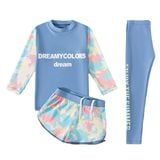  G3 - Set bơi QCCC 3 chi tiết dài tay bé gái 