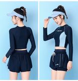  Set bơi QCCC tay dài croptop 