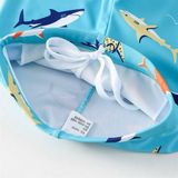  T1 - Set bơi tay dài cá mập kèm nón che gáy bé trai 