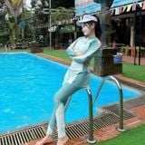  Swimbros - S1 Set bơi nữ tay dài quần dài 4 chi tiết cao cấp 