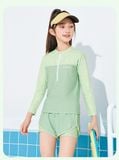  G23 -  Set bơi bé gái tay dài quần đùi 