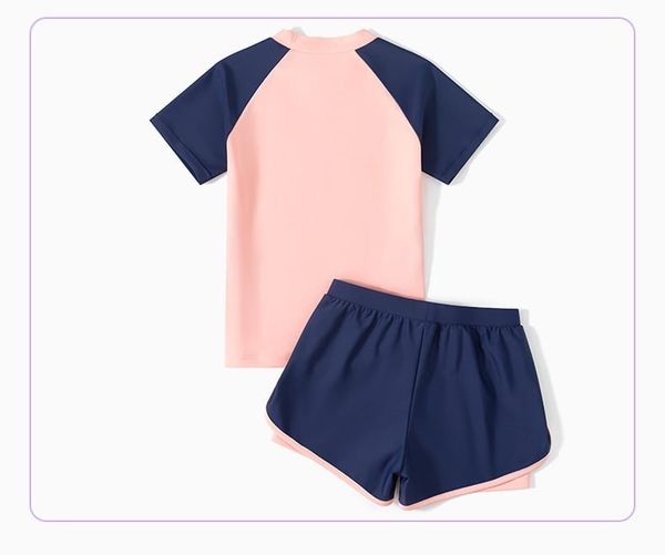 G37  Set Đồ Bơi Bé Gái Tay Ngắn Quần Đùi Cao Cấp -  Đồ Bơi Trẻ Em Đi Biển Siêu Xinh
