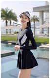  Swimbros - S4 -  Bơi Liền Cao Cấp Tay Dài Váy Xu Hướng 2025 