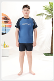  T60 - Set bơi tay dài quần đùi bé trai ACTIVE 