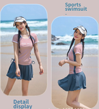  G69 - Áo tắm cộc tay - váy che bụng nữ 