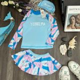  G75 - Bơi tay dài váy bé gái cao cấp YOBELPA 