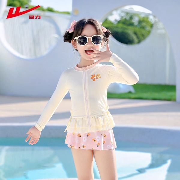 G85 - Set bơi rời tay dài váy cho bé gái ELI