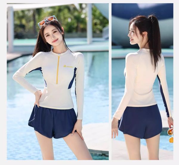 Swimbros G9 - Bộ Bơi Tay Dài Quần Đùi Che Bụng