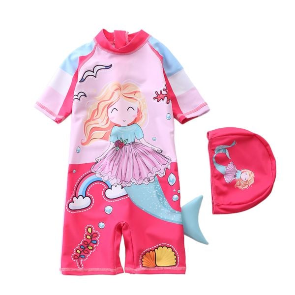G93 - Set bơi liền bé gái nhí - Baby Shark Shop