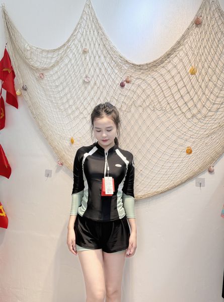 Swimbros S51 - Bơi tay dài Cao cấp Ylike(Tay Đen)