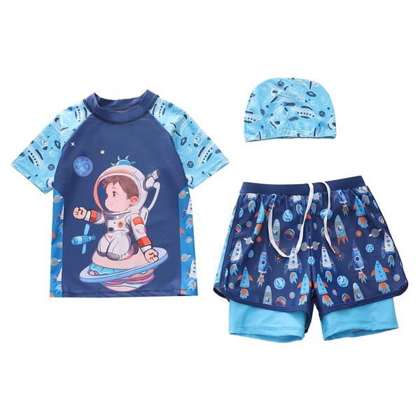 T26 - Set Bơi Bé Tay Đùi Quần Đùi 2 Lớp Cao Cấp Phi Hành Gia