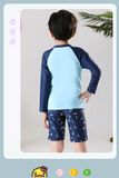  T62 - Bơi tay dài quần đùi bé trai I Love Sea 
