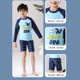  T62 - Bơi tay dài quần đùi bé trai I Love Sea 