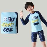  T62 - Bơi tay dài quần đùi bé trai I Love Sea 