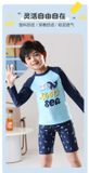  T62 - Bơi tay dài quần đùi bé trai I Love Sea 