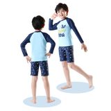  T62 - Bơi tay dài quần đùi bé trai I Love Sea 