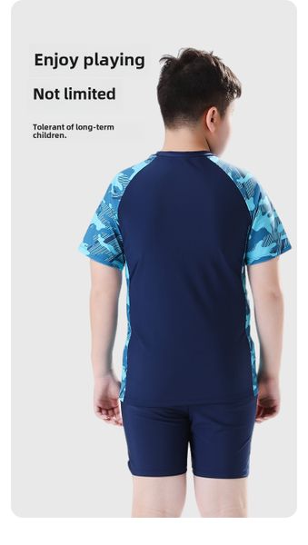 T66 - Bơi tay ngắn quần đùi bé trai 30kg - 80kg