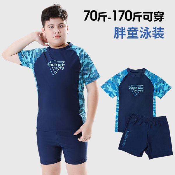 T86 - Set Bơi Bé Trai Tay Ngắn Bé Trai Sport Xanh T66 170