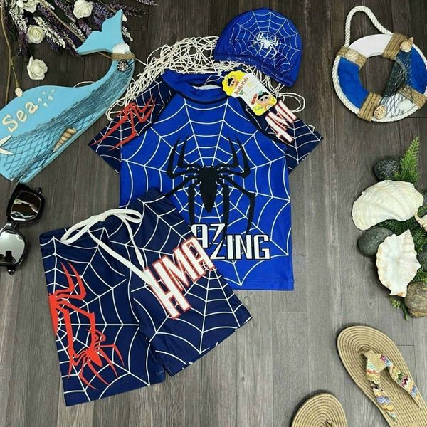 T70 - Bơi bé trai hoạ tiết người nhện