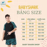  T84 - Set Bơi Bé Trai Tay Ngắn Bé Trai Sport Xanh Malachite 