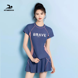  Bộ Đồ Bơi Nữ Thể Thao S20 - Thiết Kế Áo Cộc Tay Kín Đáo, 