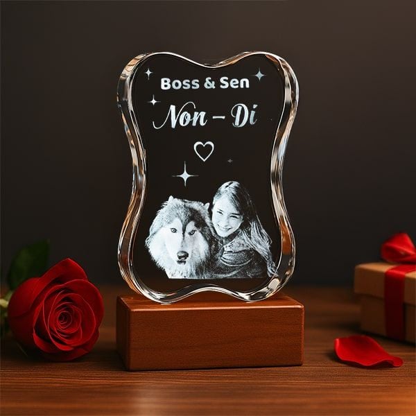 Chân dung 3d khối pha lê đứng 3D-CX (2 Size)