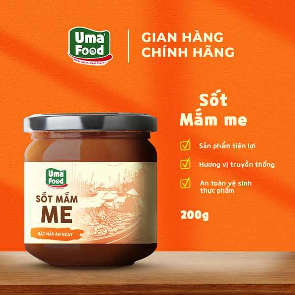  Sốt Mắm Me Ăn Liền Uma' Food Tiện Dụng Chuẩn Vị Truyền Thống Hũ 200g 