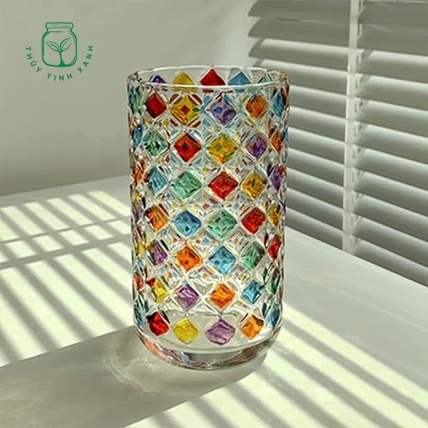 Ly Diamond Pattern Glass