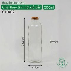 Chai thủy tinh nút gỗ bần