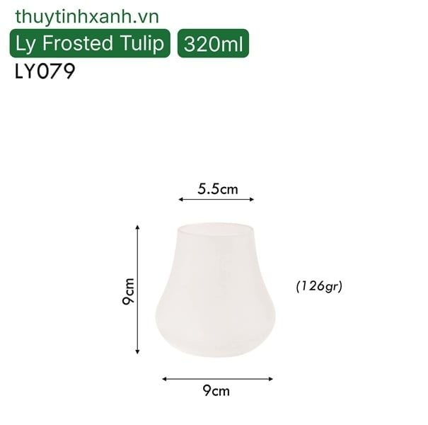 Ly Frosted Tulip Glass