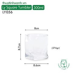 Ripple Square Rock Tumbler Glass