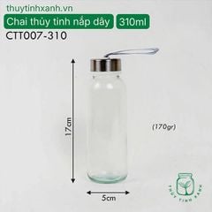 Chai thủy tinh năp dây