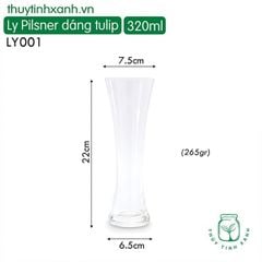 Ly Pilsner dáng tulip