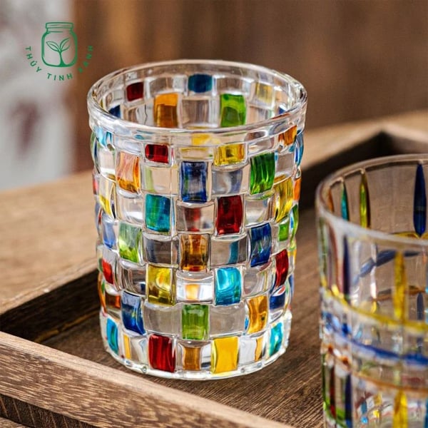 Ly Mosaic Glass Tumbler