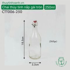 Chai thủy tinh nắp gài tròn